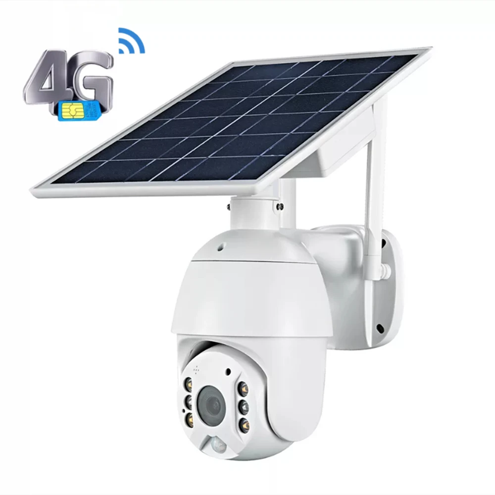 IP-камера видеонаблюдения на солнечной батарее, 4G, SIM-карта/Wi-Fi, 1080P