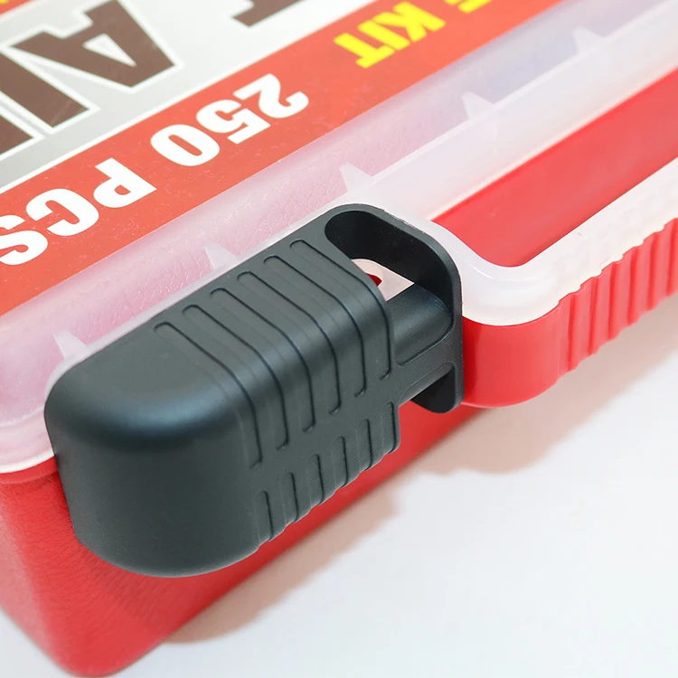 Osha and Ansi approved 250pc Disaster emergency survival first aid kit with RED plastic box