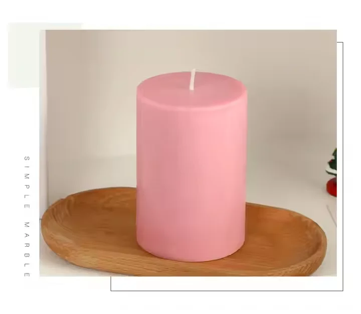 Bulk Gothic White Onyx 8oz Soy Wax and Coconut Wax Pillar Candles Embossed Ceramic Fall Cans without Logo for Pet Odor Control
