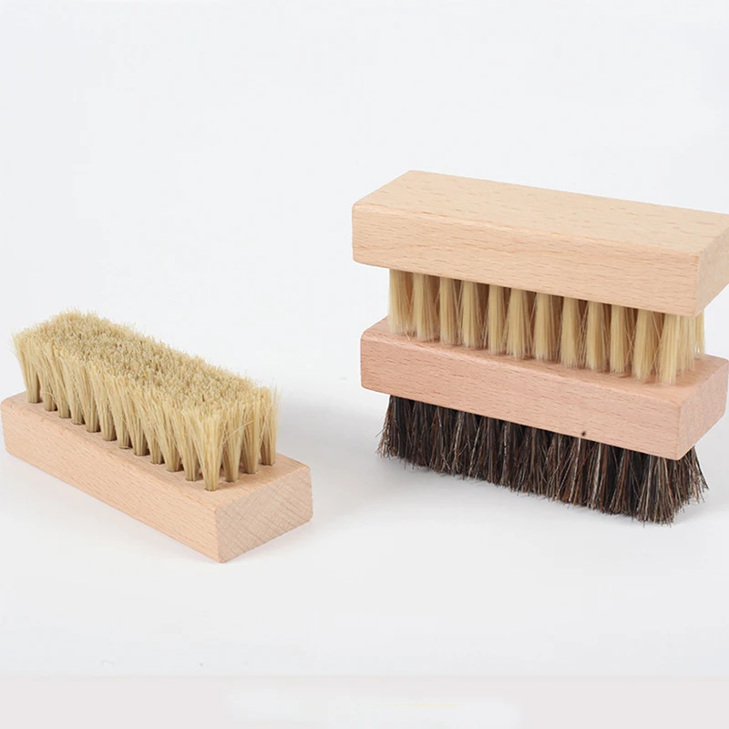 Factory price sneaker wooden shoe brush for cleaning shoe