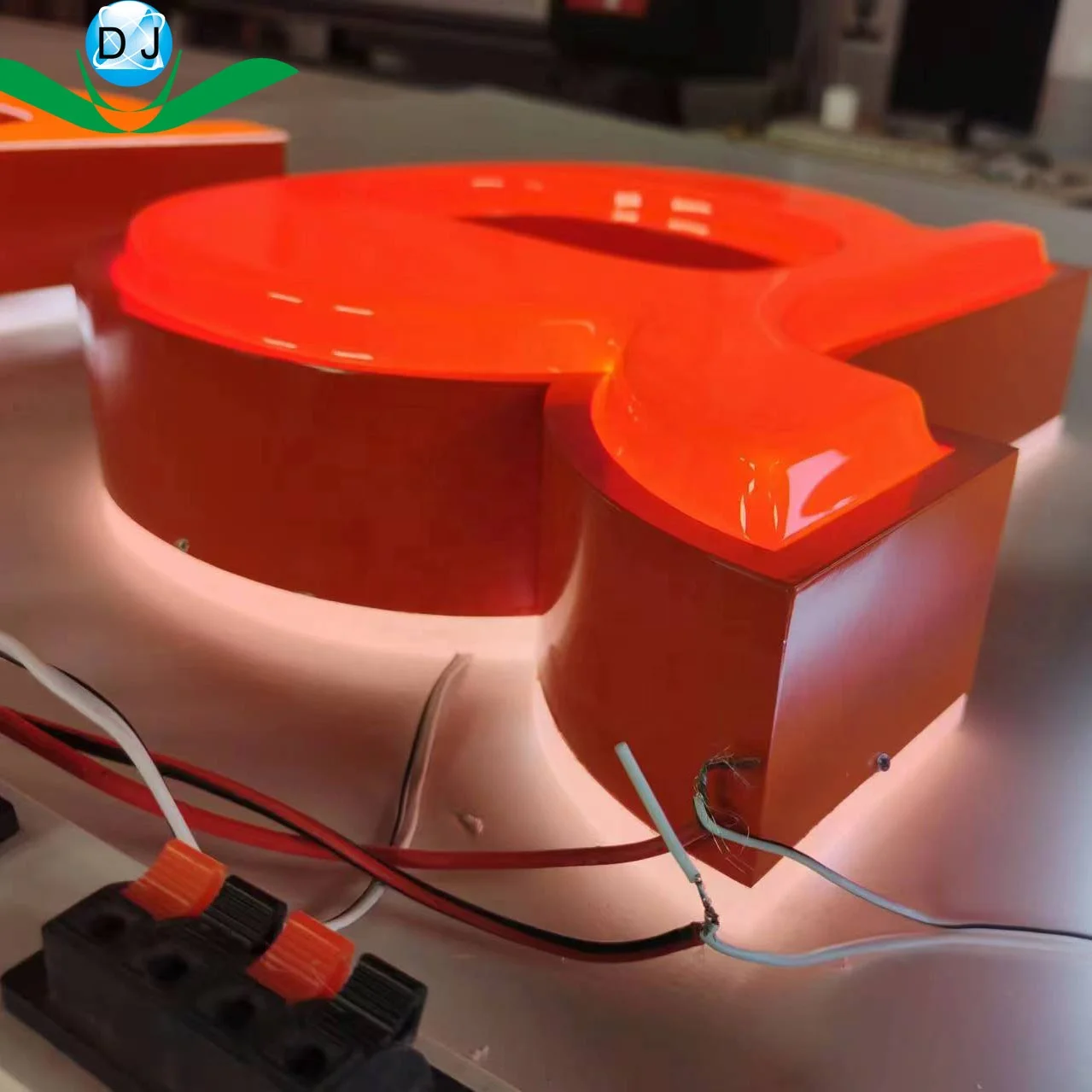 frontlit fabricated letters Custom Outdoor Front Lit Letter Led Sign 3D Channel Letter Acrylic Front Lit Store Logo