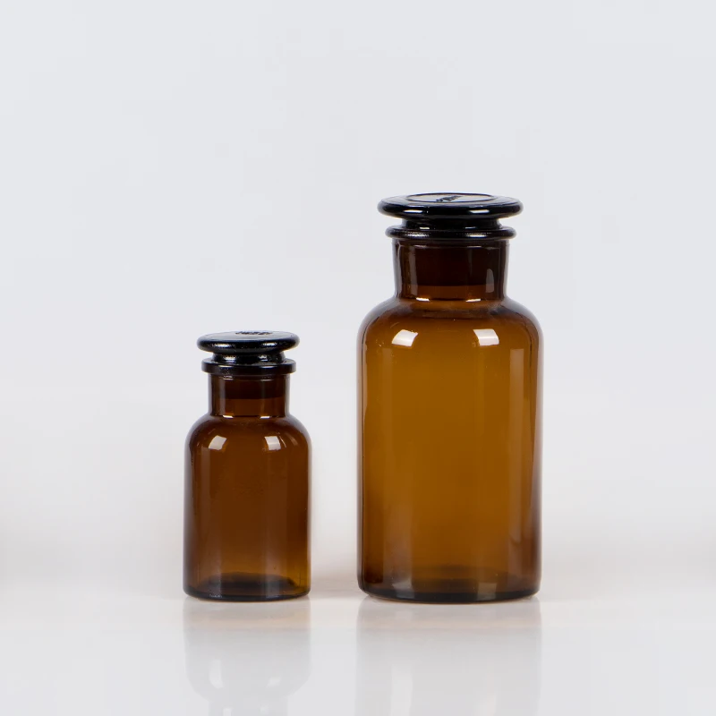 Custom 60ml 250ml 500ml 1000ml empty laboratory reagent bottle glass medical bottle