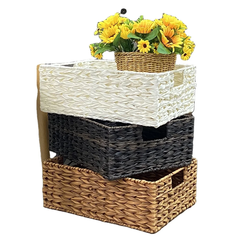 1pc huangtu-Nordic style  handmade bamboo rattan baskets home decor custom factory,custom basket storage storage baskets