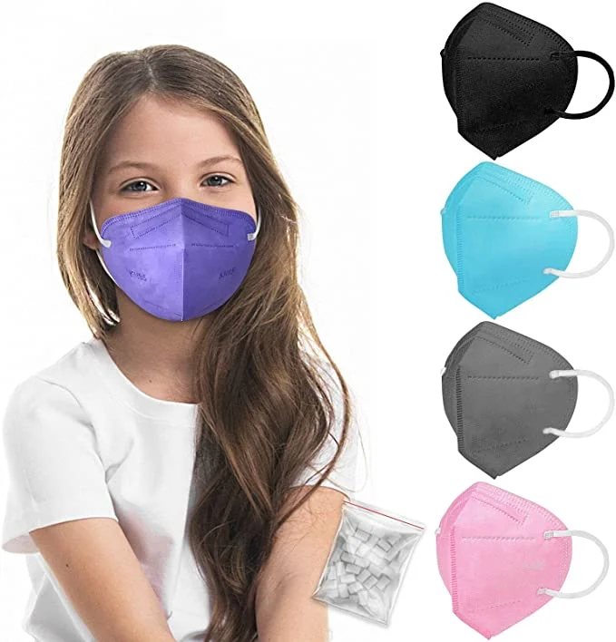 medical 5 ply kn95mask adults 50pcs ear loop kn95 color masks adjustable earloops child kn95 facemask