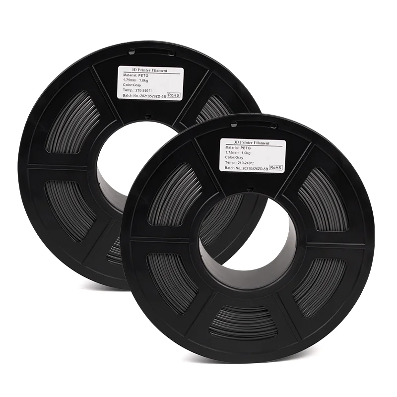 High quality 3D petg grey filament and factory wholesale petg 3d printer filament 1.75mm
