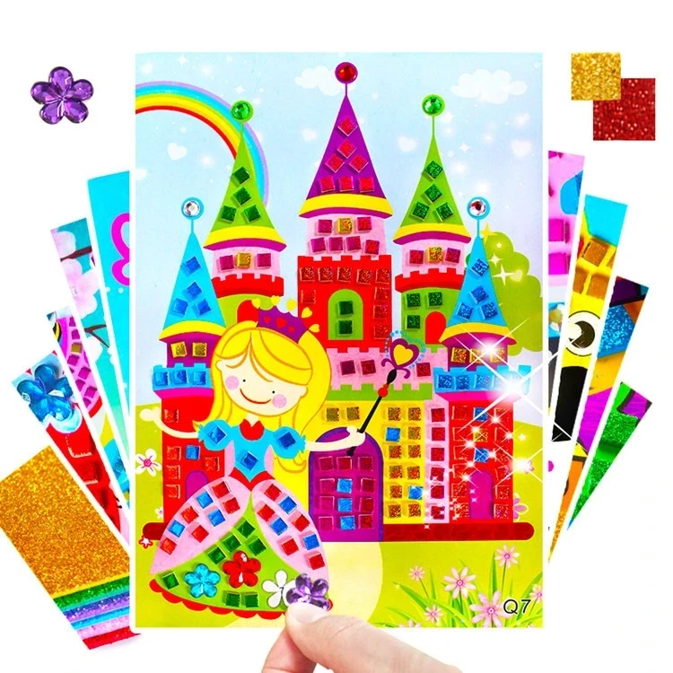Custom Kids Craft 3D Mosaic Art Sticker DIY Foam EVA Stickers Handmade Art Decor Kids Toy