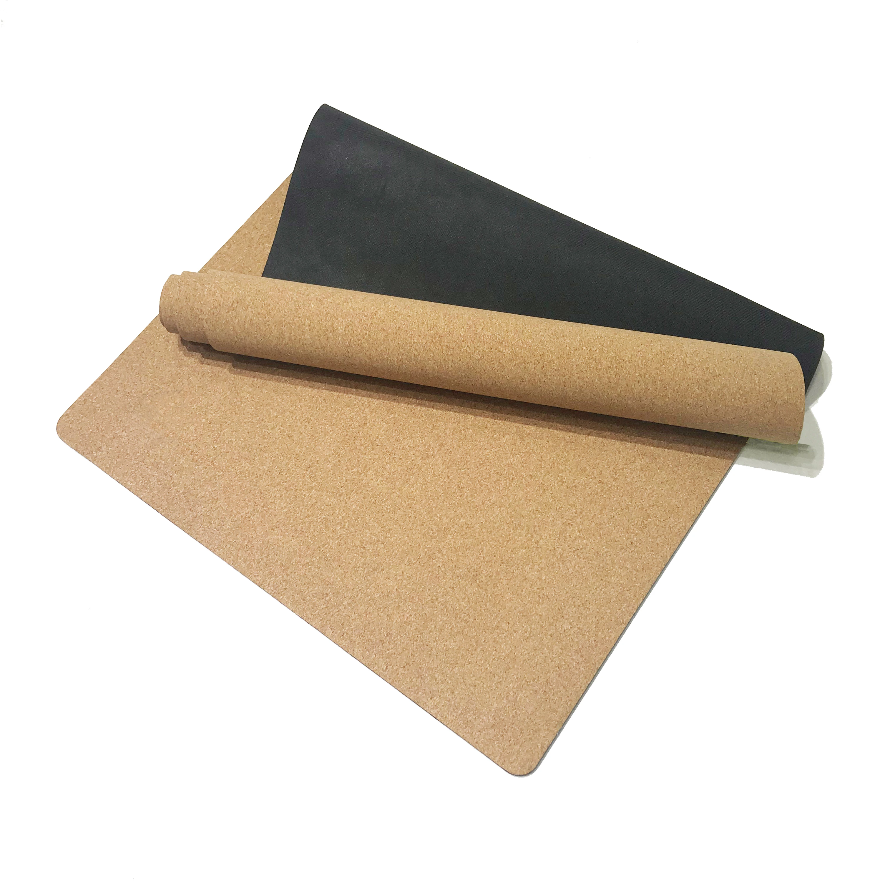 Custom Anti-Slip Fitness Cork Yoga Mat Eco-Friendly Natural Rubber Bottom TPE Material for Gym Use