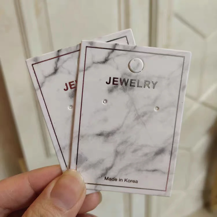 China factory print custom high quality logo earrings card paper hang card