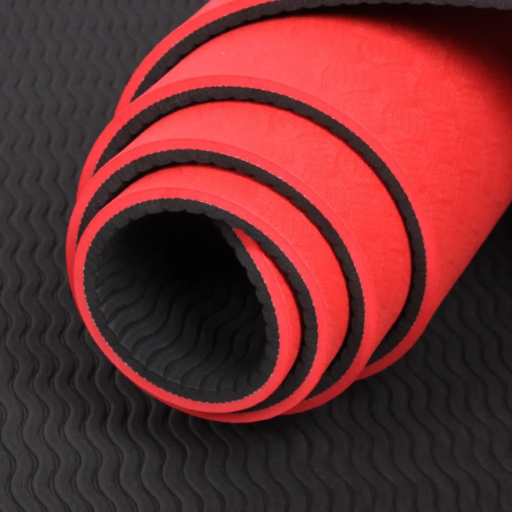 Factory Direct Custom Double Color Eco-friendly Non Slip Pilates Exercise Equipment TPE Yoga Mat Home Use