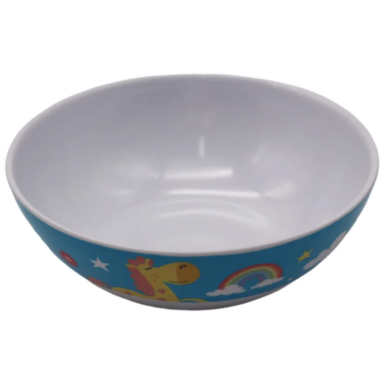 2021 Wholesale custom home plastic cute melamine kid rice soup children bowl set