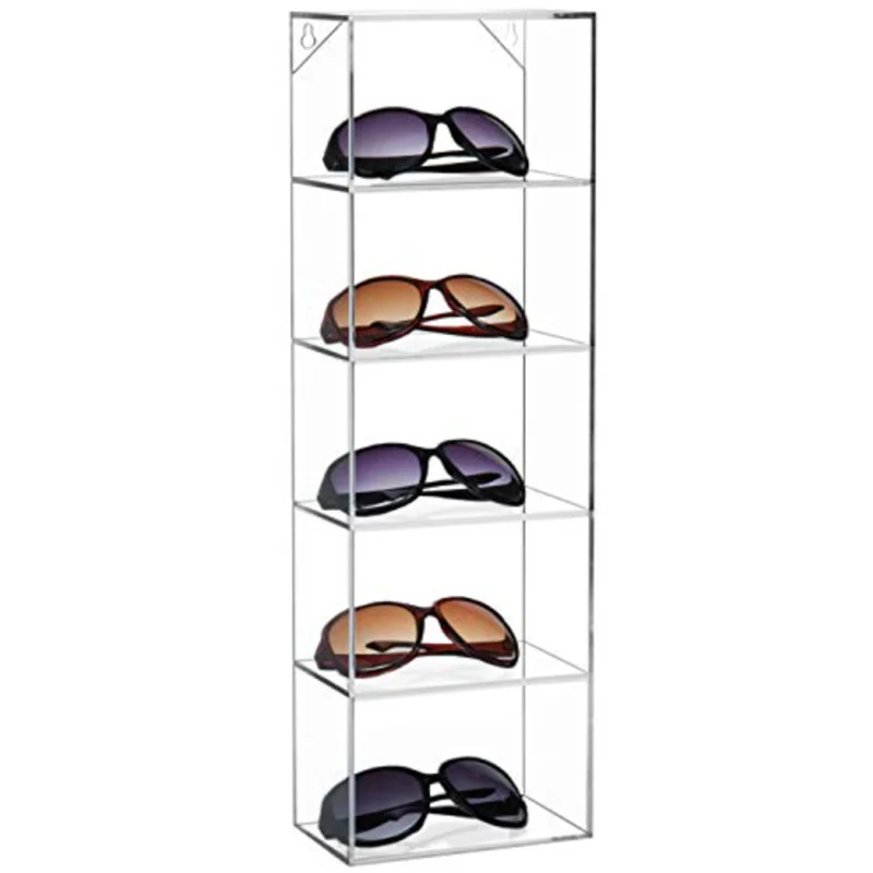 Custom Acrylic Countertop Sunglasses Display case Looking eyewear Optical Organizer Display Show case Lockable