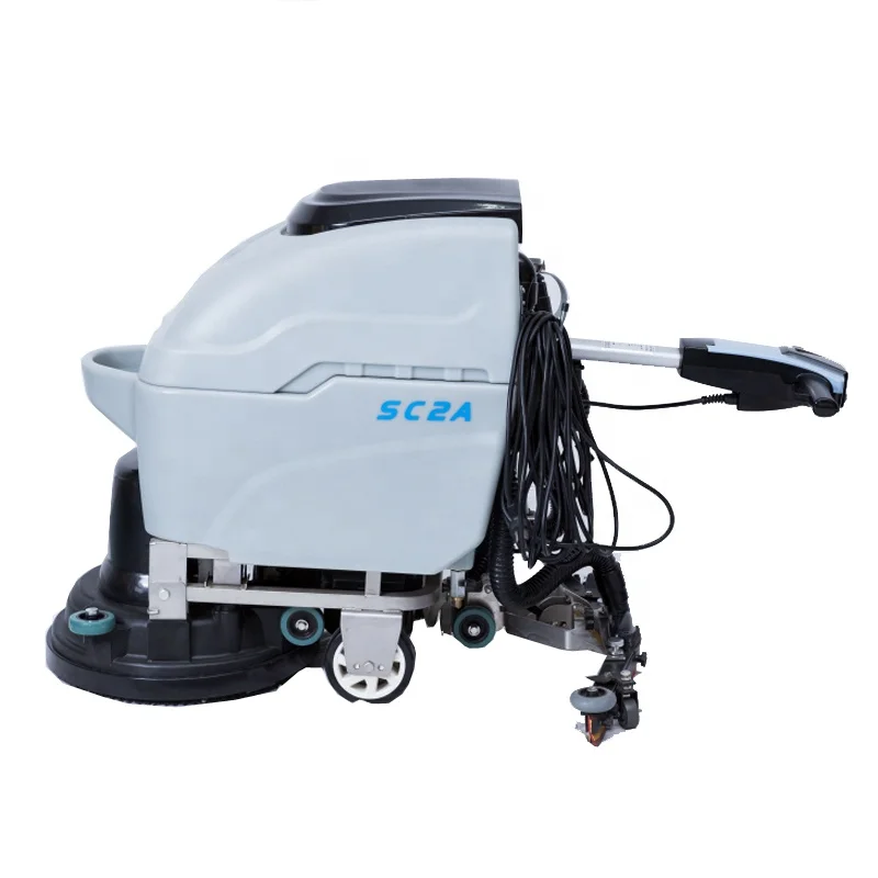 SC2A new material small size super silence high quality automatic manual walk behind floor scrubber drier with 17inch brushes
