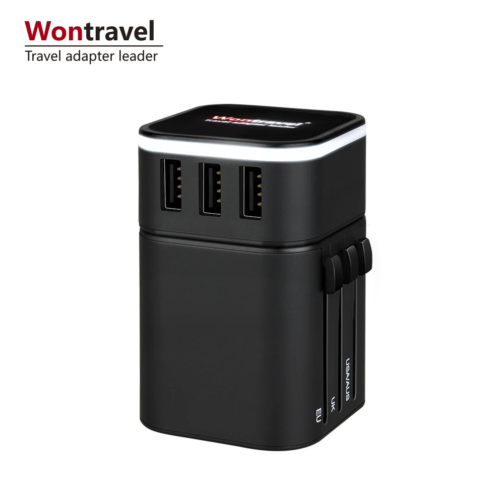 Wontravel hot selling 240v plug adapter all in one electrical items 3 pin power adapter