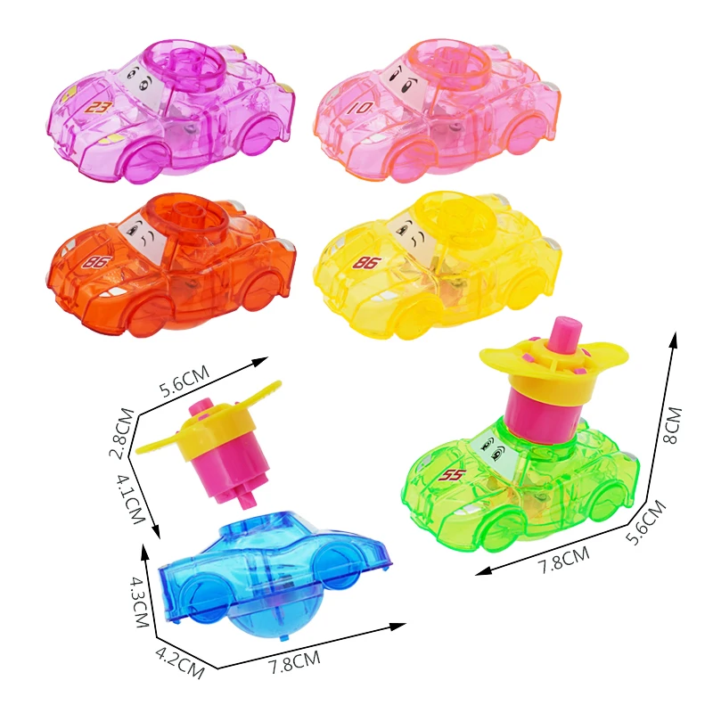 Flash Car Torque Gyro Plastic Spinning Top Toys For Kids