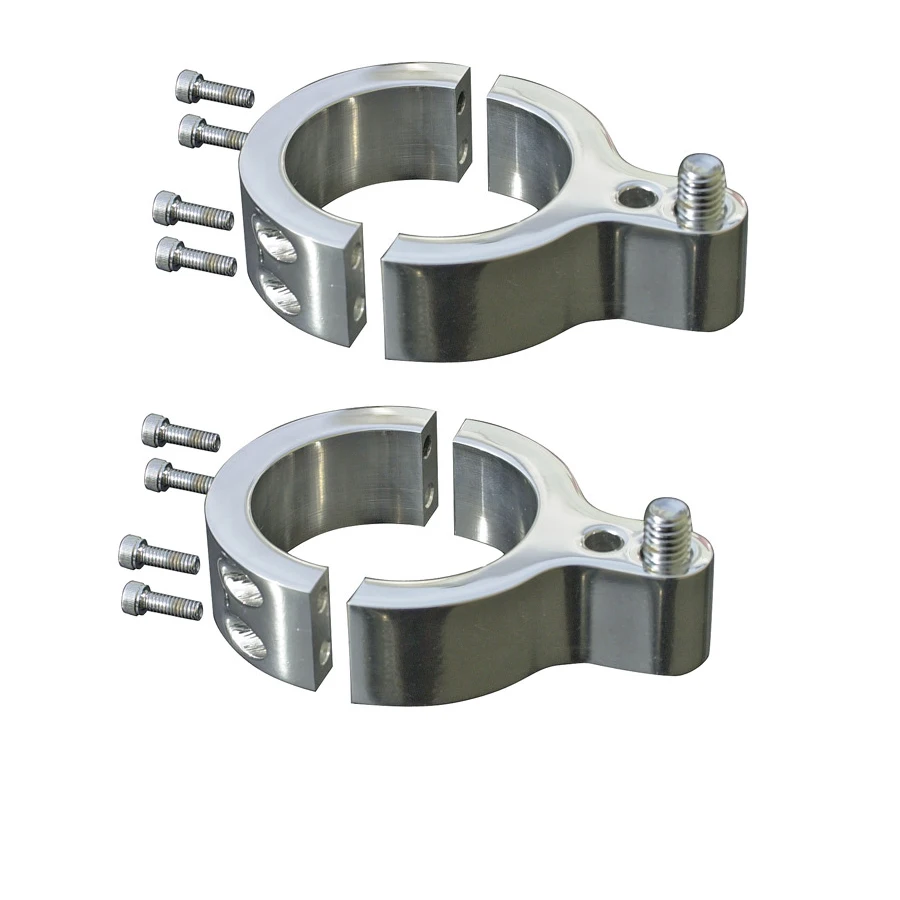 Custom CNC Black Mount Kit Clip On Handlebar Riser Mounting Clamps Bar  Motorcycle Fork Tube Clamp