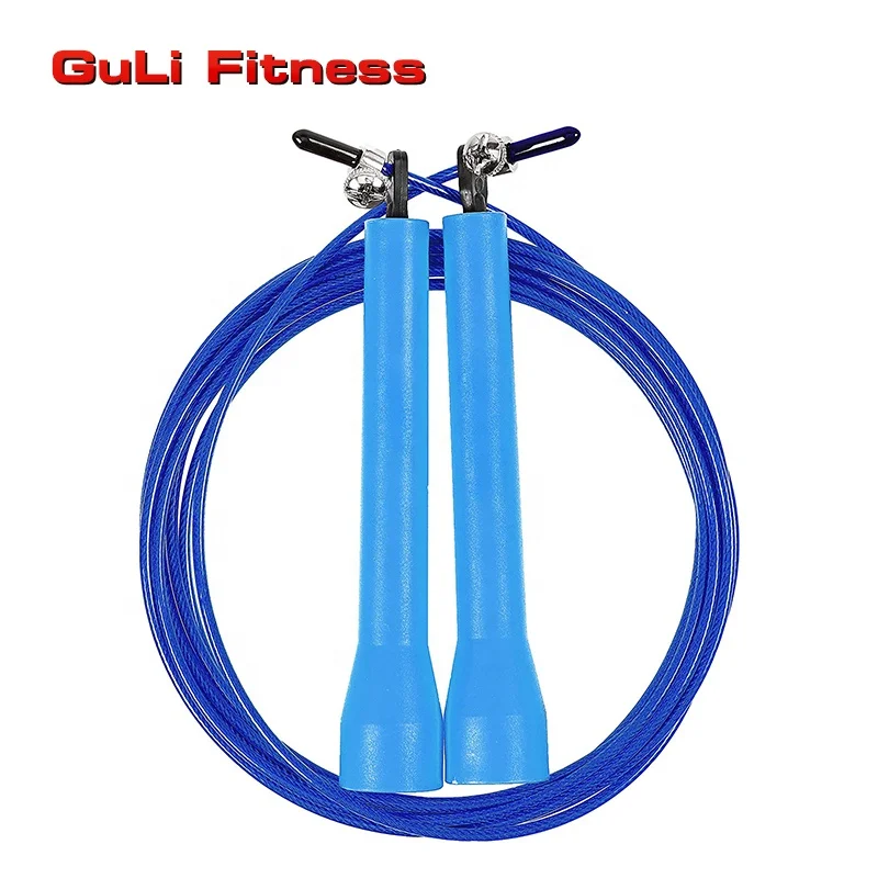 Guli Fitness Adjustable Speed Rope Plastic Cable Speed Heavy Weighted Skipping Rope Cheap Steel Wire Jump Rope