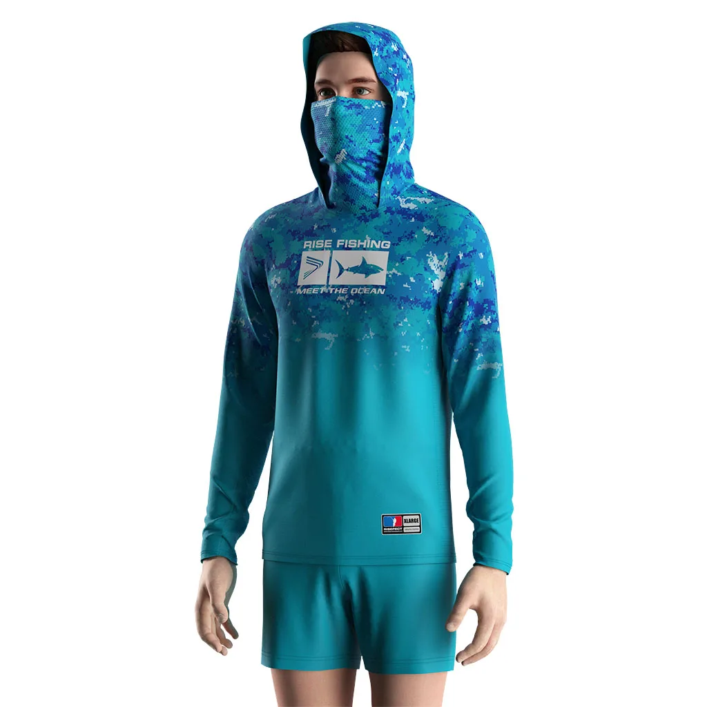 Wholesale Eco-Friendly Sun Protection Fast-Dry Colombia Facemask Fishing Hoodies Fishing Shirts
