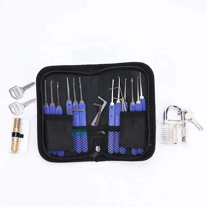 17pcs High Quality Steel Lock Pick Tool Shipment Door to Door locksmith tools