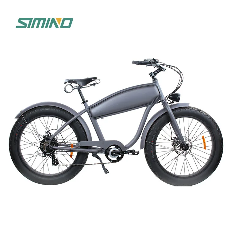 Simino Harley Electric Bicycle fat tire ebike with pedal for adult city scooter vintage electric e cycle display racks