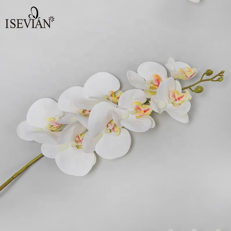  ISEVIAN искусственные 3D принты настоящие на ощупь цветы латексная Орхидея