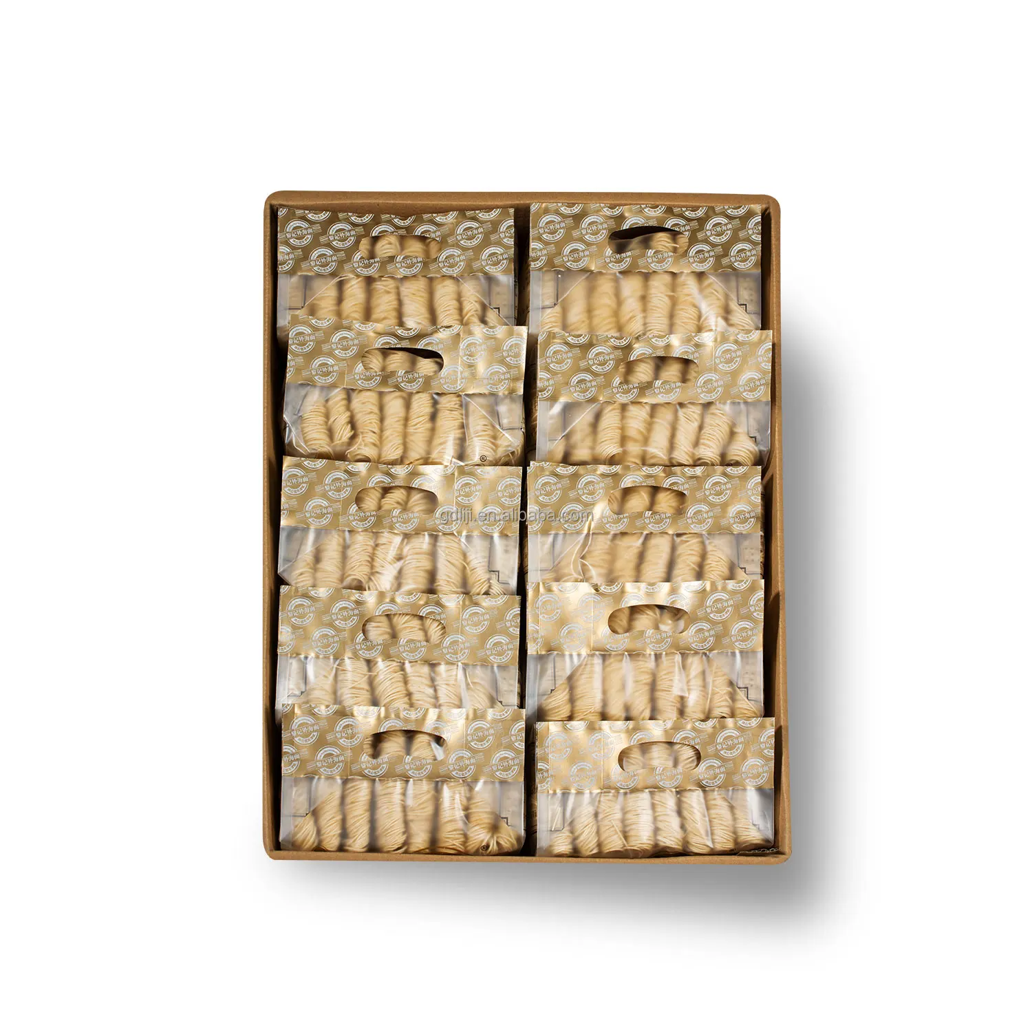 Liji Food Manufacturer Chinese Style Dry Noodles Vegetarian Noodles Delicious Shrimp Roe Noodles