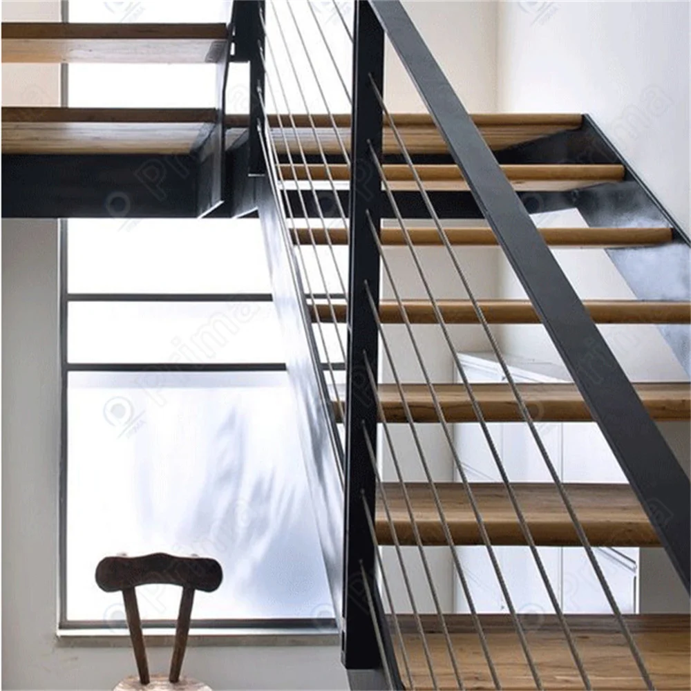 Building Materials Wall Stairs Led Light Step Indoor Original Wood Staircase
