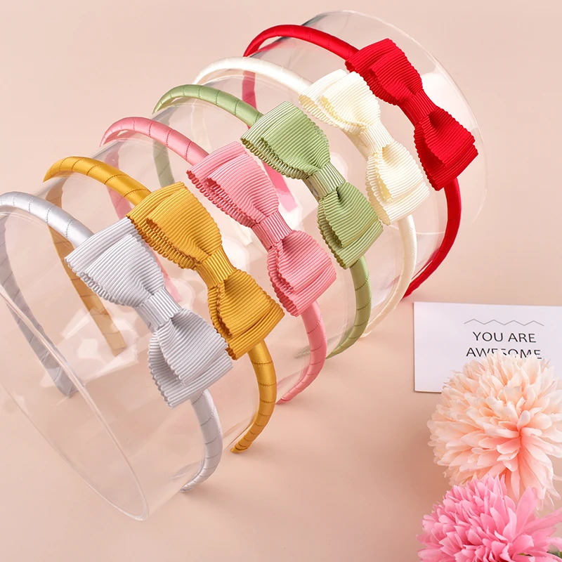 
G0204 Ins Hot Hair Bow Headband for Baby Girl Toddler Kid Wholesale Hair Acessories for Little Girl 6 Colors 