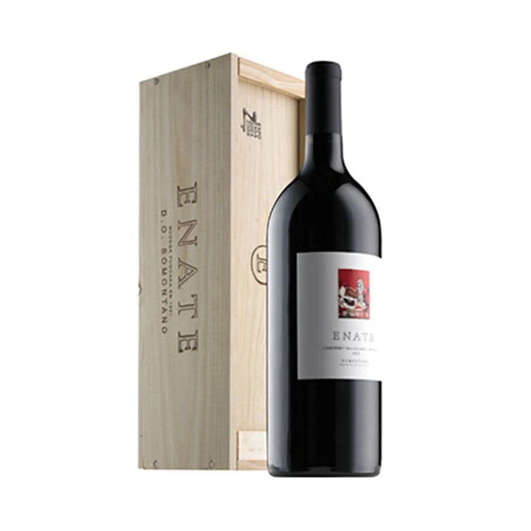 Индивидуальная печать, простая, красивая, высококачественная, скользящая крышка, деревянная коробка для вина с одной бутылкой