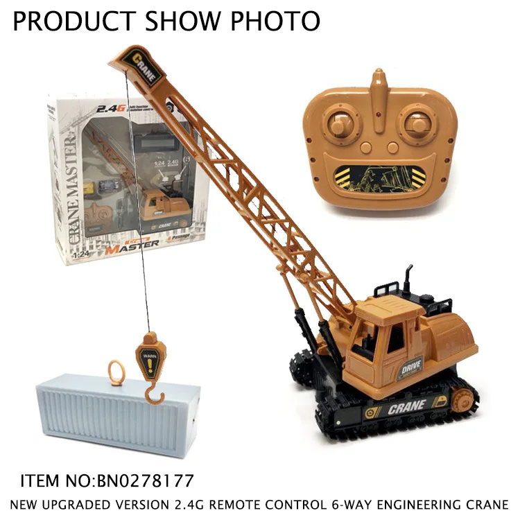 2.4G 6 Channels Crane Machine Toy Radio Control Engineering Trucks Toy Kid RC Toy Car