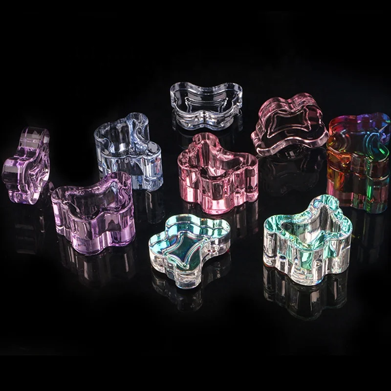 Crystal Nail Cup Cosmetic Container Crystal Bowl Manicure Washing Cup Liquid Acrylic Monomer Crystal Dappen Dish