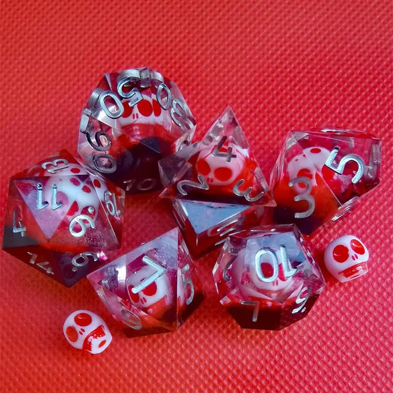 Полимерные кости с острыми краями для ролевых игр набор костей d & d20 резиновые инопланетянина