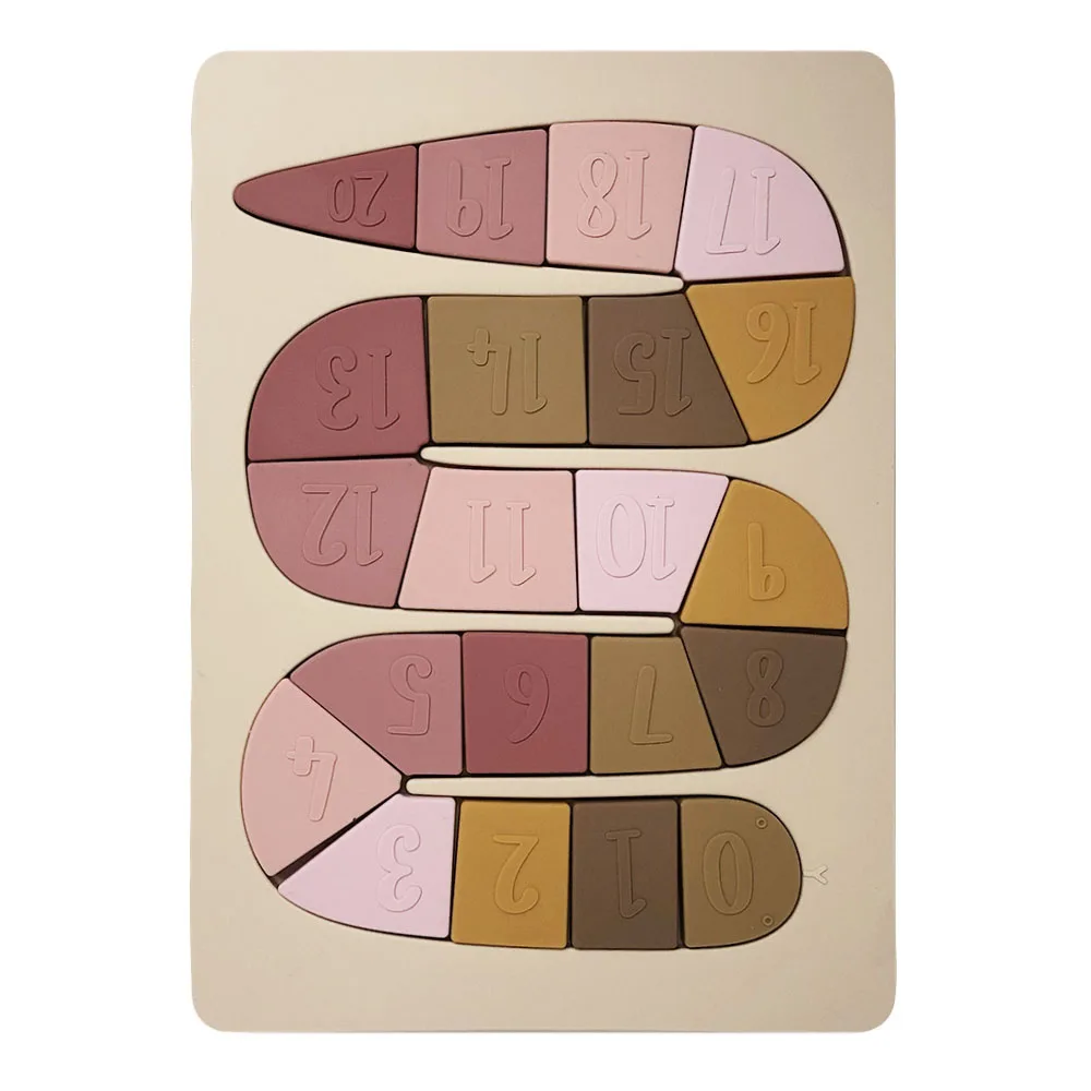 MHC Экологически чистая детская игрушка-головоломка Цифровая форма змея настраиваемый силиконовый развивающий шар для детей рождественский стиль