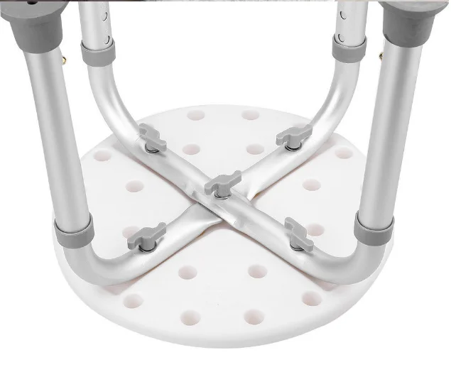 Hot Sales Bathroom Equipment Adjustable Aluminum Round Bath Chairs Shower Stool For Elderly