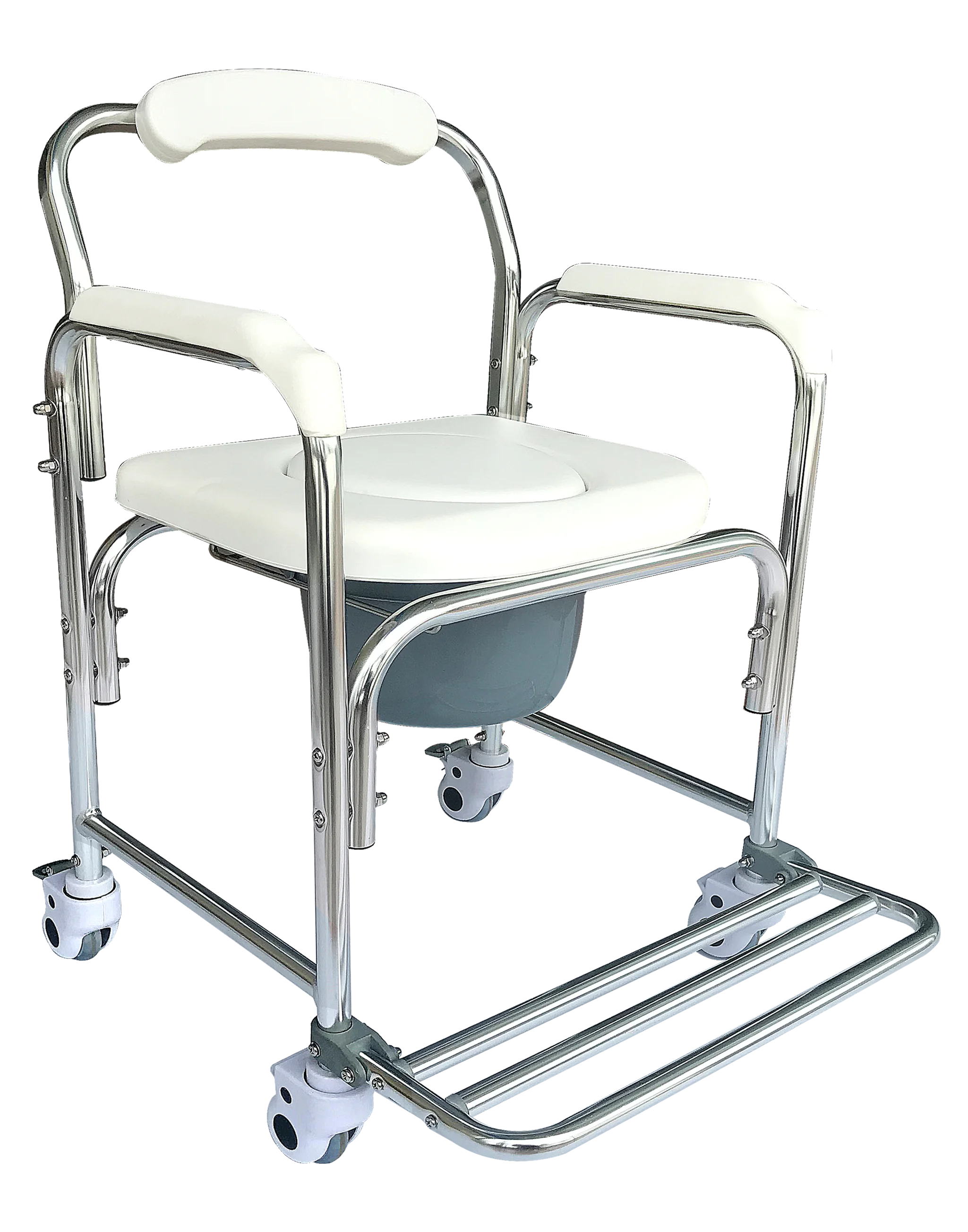 homecare shower wheel chair for disable elder 2 in 1 shower chair soft seat cover commode wheelchair