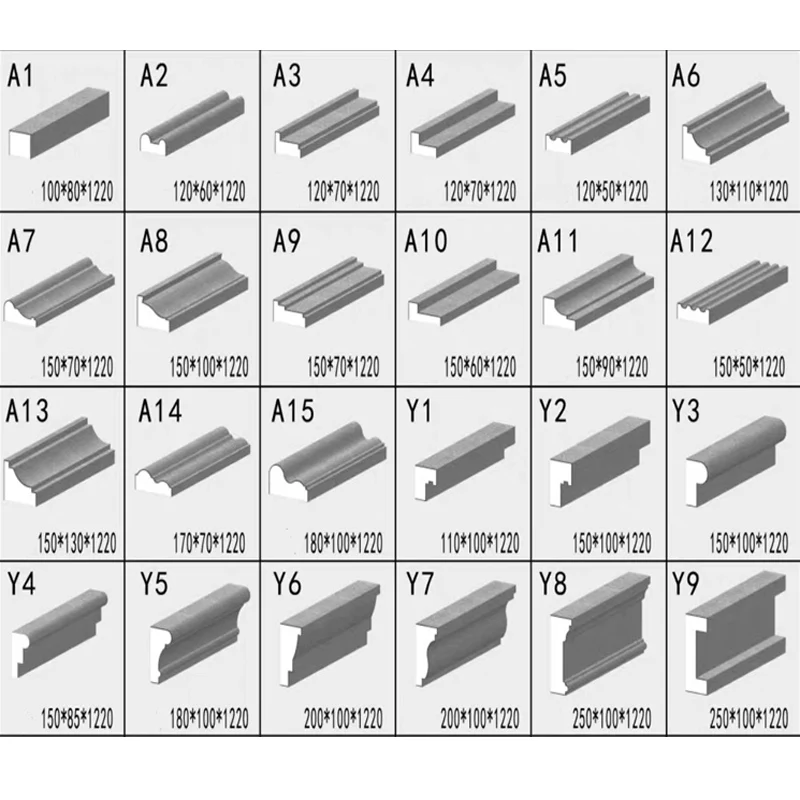 EPS Foam Cement Plaster Roman Column Pillar Window Frame Cornice Moulding EPS Styrofoam Exterior Moulding
