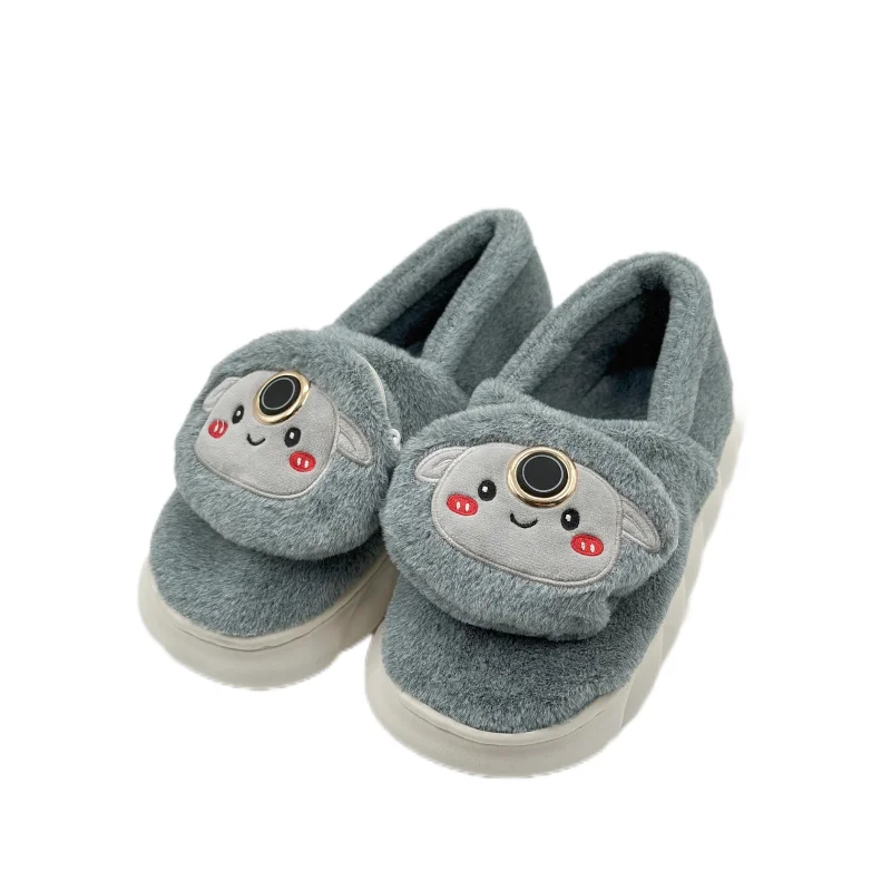 Intelligent USB Heating Plush Slippers Warm Indoor Casual Shoes for Men and Women Electrically Heated USB Shoes