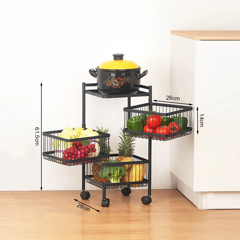 Original Factory Newest Kitchen Bathroom Storage Trolley Narrow Kitchen Folding Hand Trolley Cart