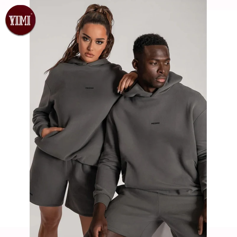 Custom Shorts And Hoodie Jogger Set Men Women Unisex Sportswear Fleece Cotton Sweatsuit
