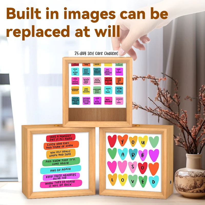 USB Charging LED Photo Frame Light Emitting Deco Art Framed Wall Wholesale Paintings and Lighting Decorations