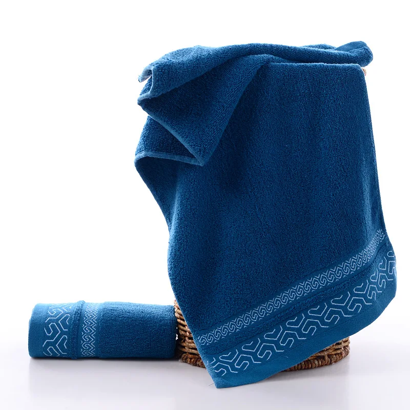 SunnyHope Factory Wholesale Face Bath Towel Set Custom 100% Cotton Soft Absorbent Thickened High-Density Hotel Gift