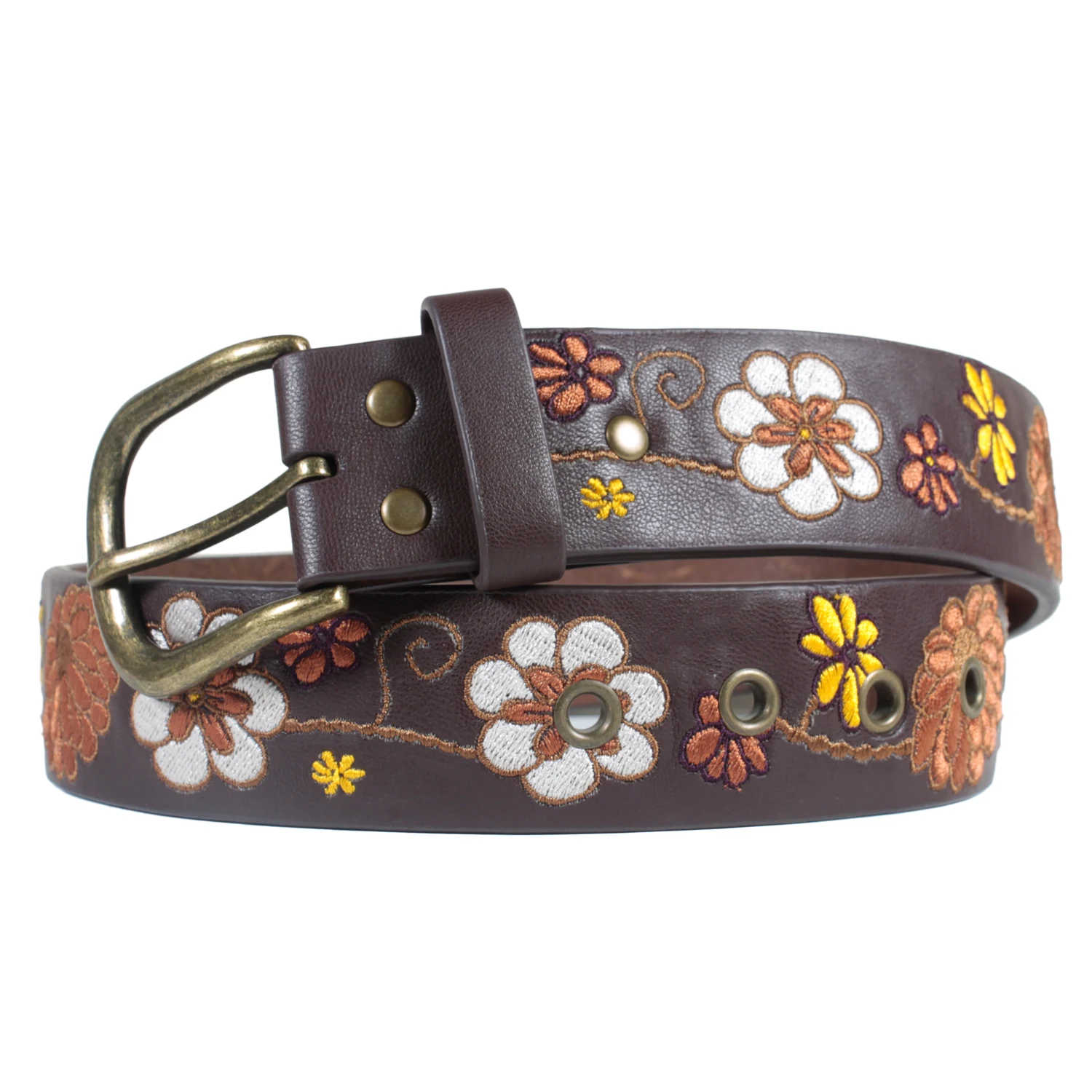 
Embroidered Floral Beautiful Genuine Leather Embroidery Women Waist Belt For Women 