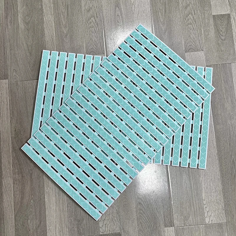 Jiahe Colorful Bathtub Mat Slatted Duckboard Design with Suction Cups for Bathroom  Gym
