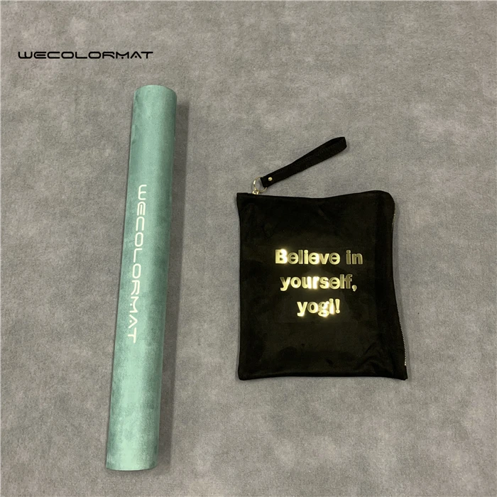 Manufacturer Anti-tear Custom Digital Printed Natural Rubber travel Suede Yoga Mat For Amazon FBA