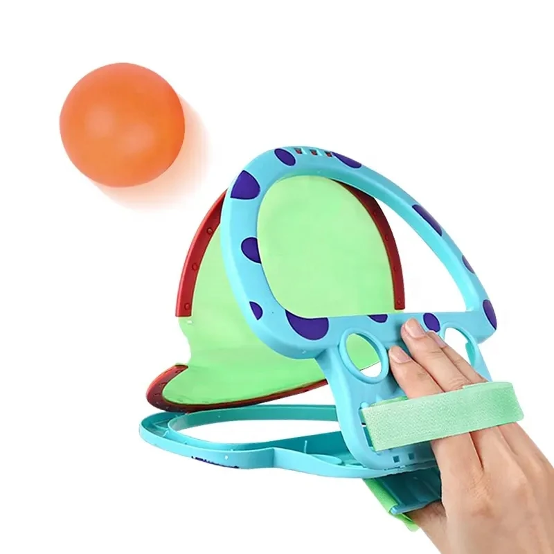 Children outdoor family fitness sports interaction throwing catch ball table tennis hand pinch elastic ball gifts toys