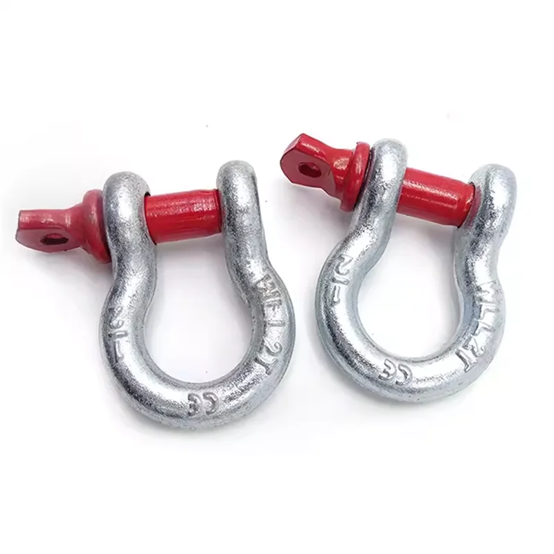 Heavy Duty 0.5 ton - 250 Ton Bolt Type Anchor Shackle Lift Shackles Galvanized G209 8.5t Lifting Bow Towing D Shackle
