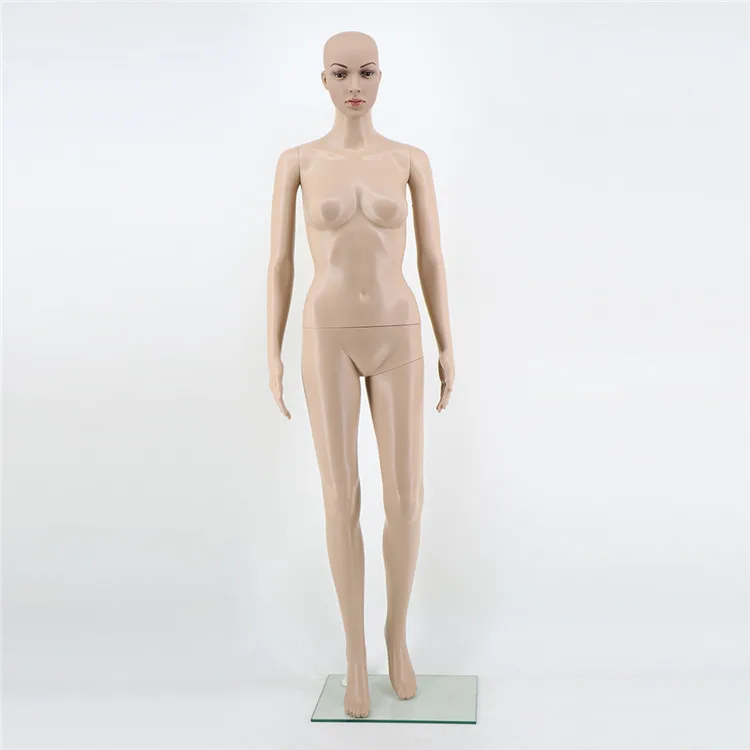 
2020 Hot Sale Standing Cheap Fashion Ecru Display Model Plastic Female Clothing Window Display Mannequin 