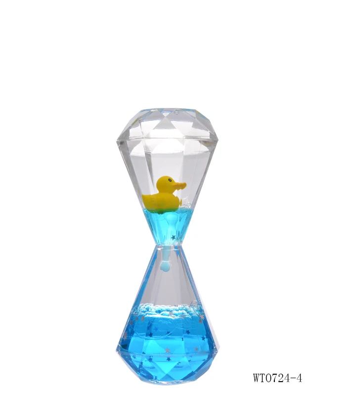 Diamond Shape Liquid Motion Bubble Sensory Toy Acrylic Oil Water Drops Drip Timer Toys Floating Color Timer Educational Items