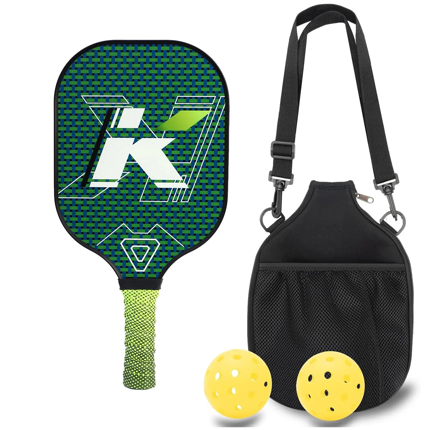 Wholesale Usapa Approved Pro Pickle Ball Rackets Durable PP Honeycomb Glass Fiber Pickleball Paddle Set