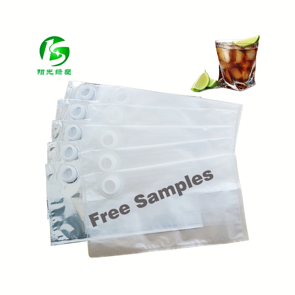 5 Liters Transparent/Aluminum BIB Liquid Bag in Box for Juice Cola Concentrate Coffee Tea