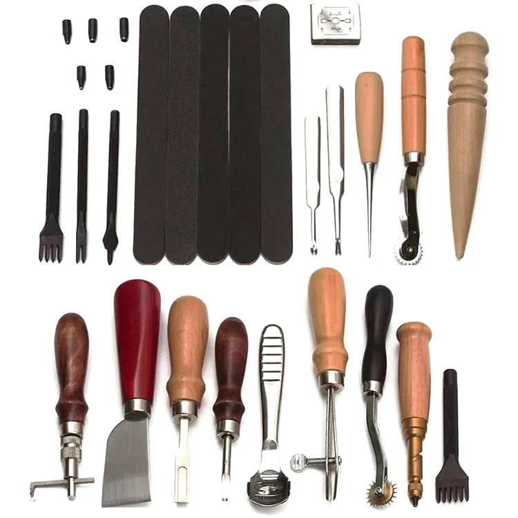  18pcs wallets making craft leather hand tools